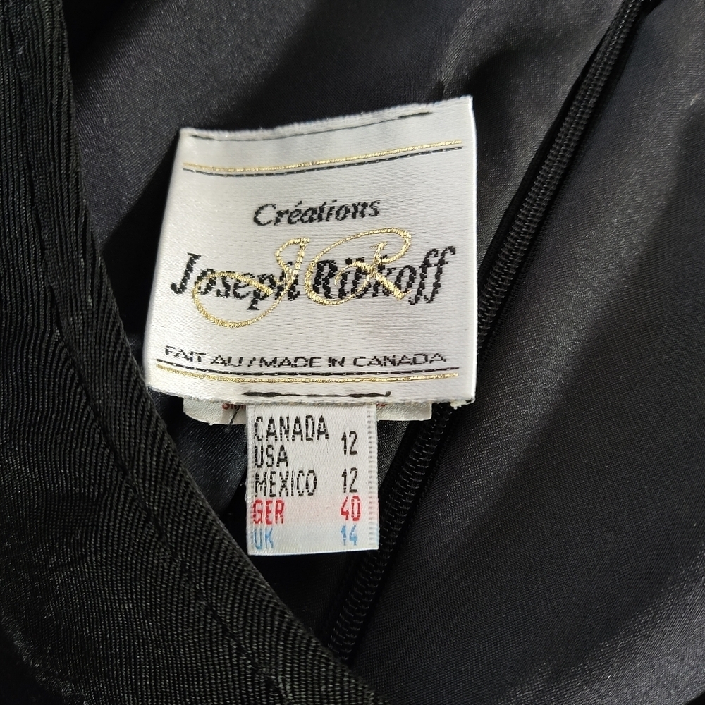 Joseph Ribkoff Creations Black Slinky Knit Maxi Dress Sz 12 - Picture 8 of 10